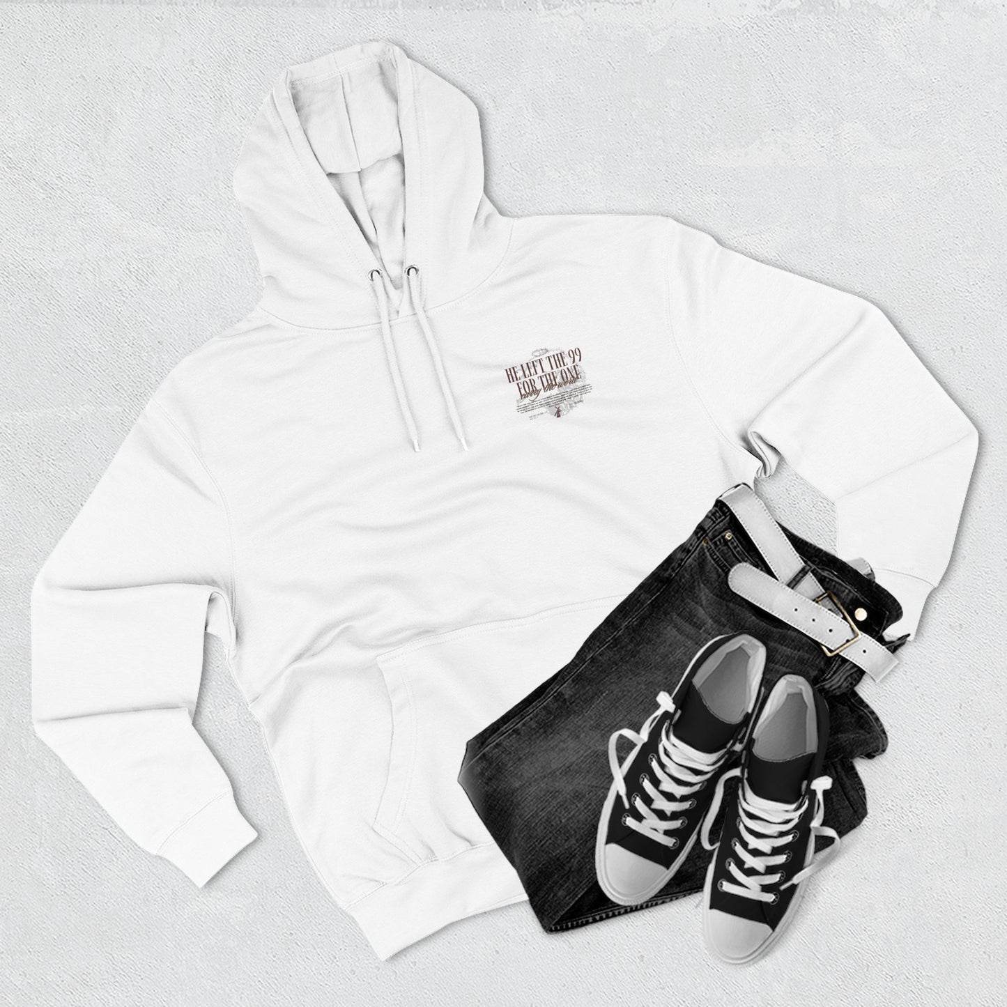 He Left the 99 For the One Hoodie — Christian Faith Graphic Hoodie