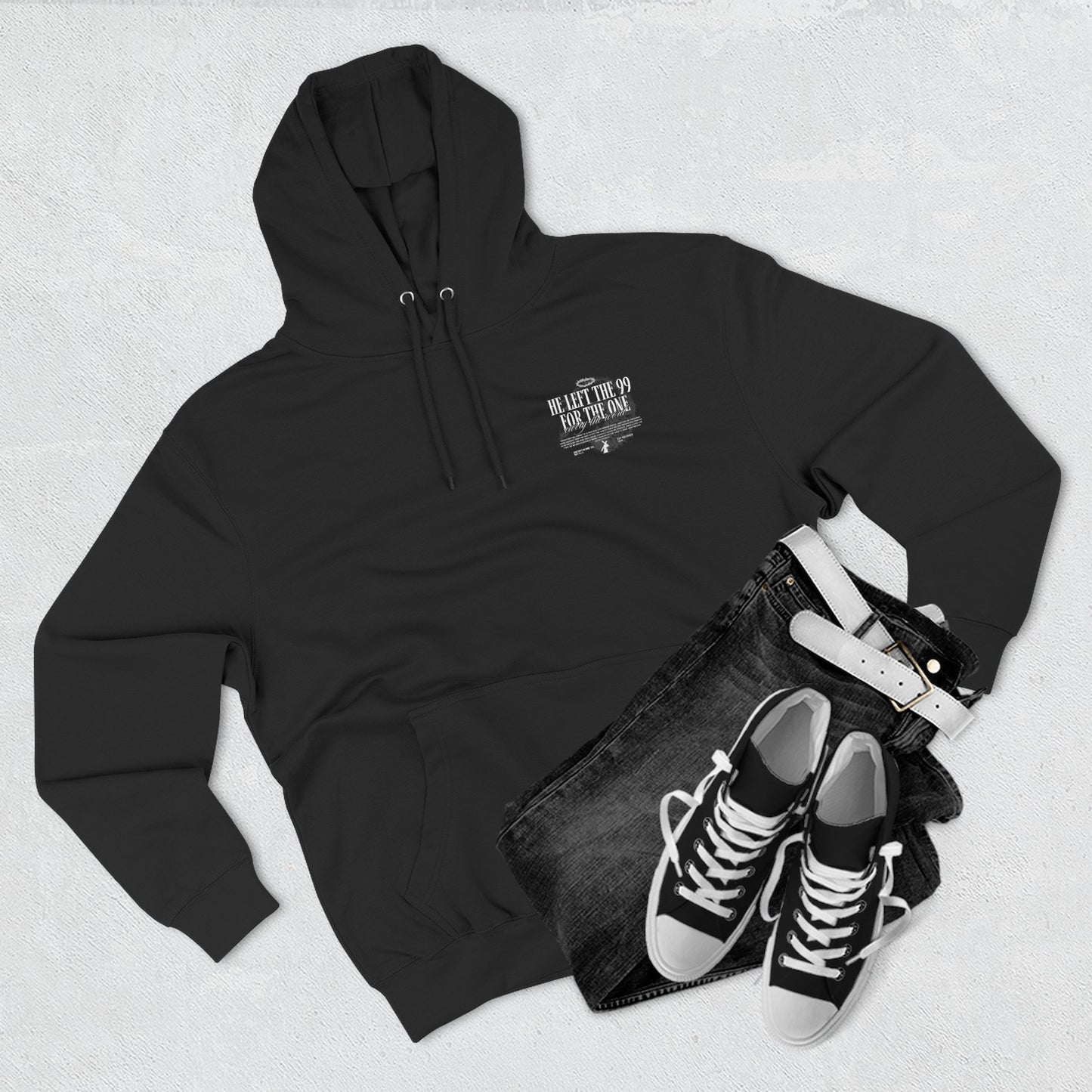 He Left the 99 For the One Hoodie — Christian Faith Graphic Hoodie