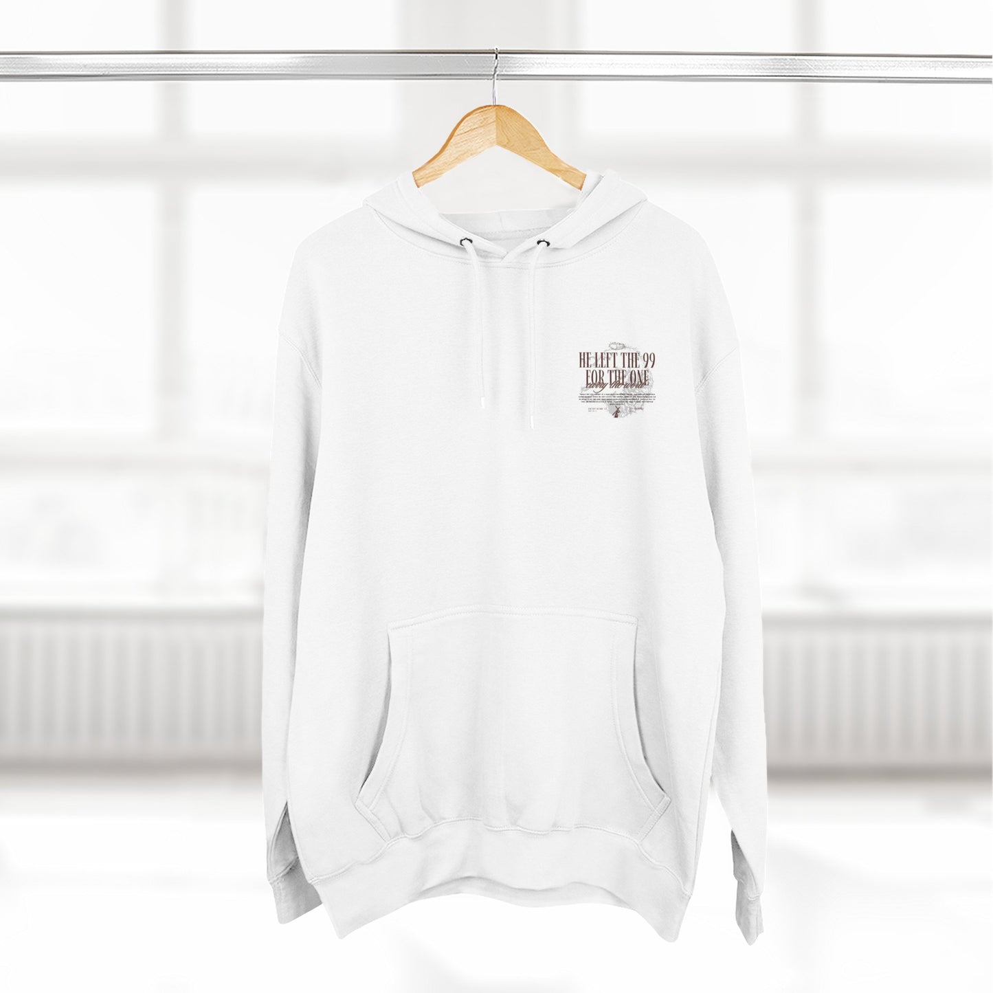 He Left the 99 For the One Hoodie — Christian Faith Graphic Hoodie