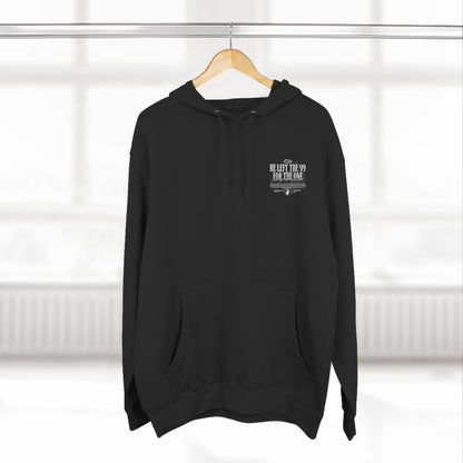 He Left the 99 For the One Hoodie — Christian Faith Graphic Hoodie